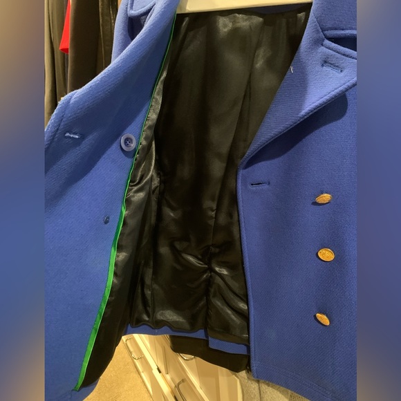 J Crew royal blue Pea Coat- so classic and flattering - Picture 4 of 5